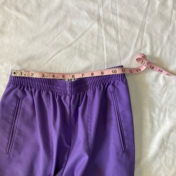 Koret Francisca Purple  Stripes Floral Top long sleeve Pant Set Size M/8 - Picture 8 of 12